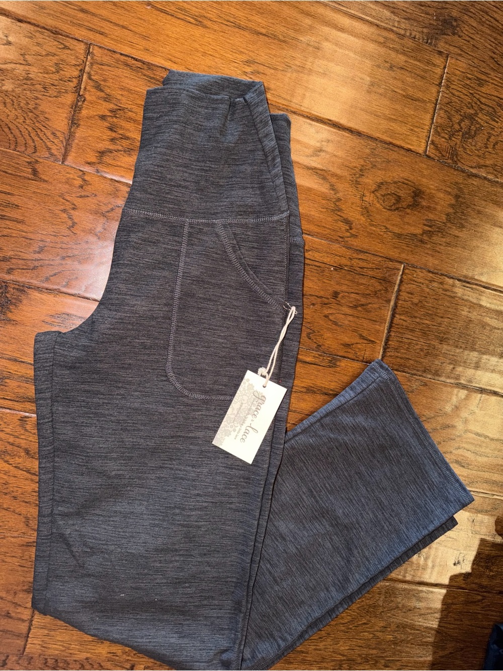 Grace & Lace Women's Heathered Gray Jeggings